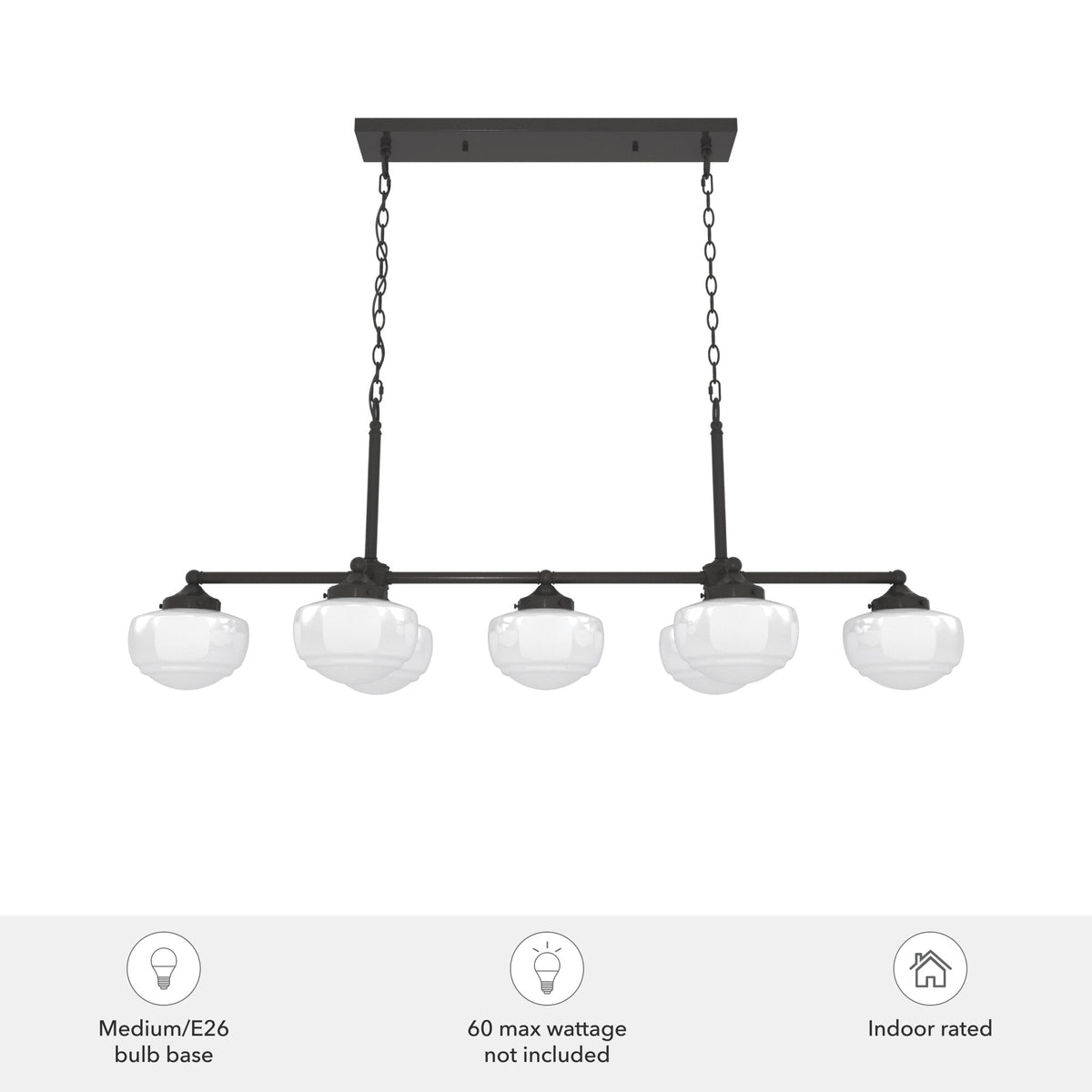 Hunter Saddle Creek 7-Light Satin Bronze Transitional Led Chandelier