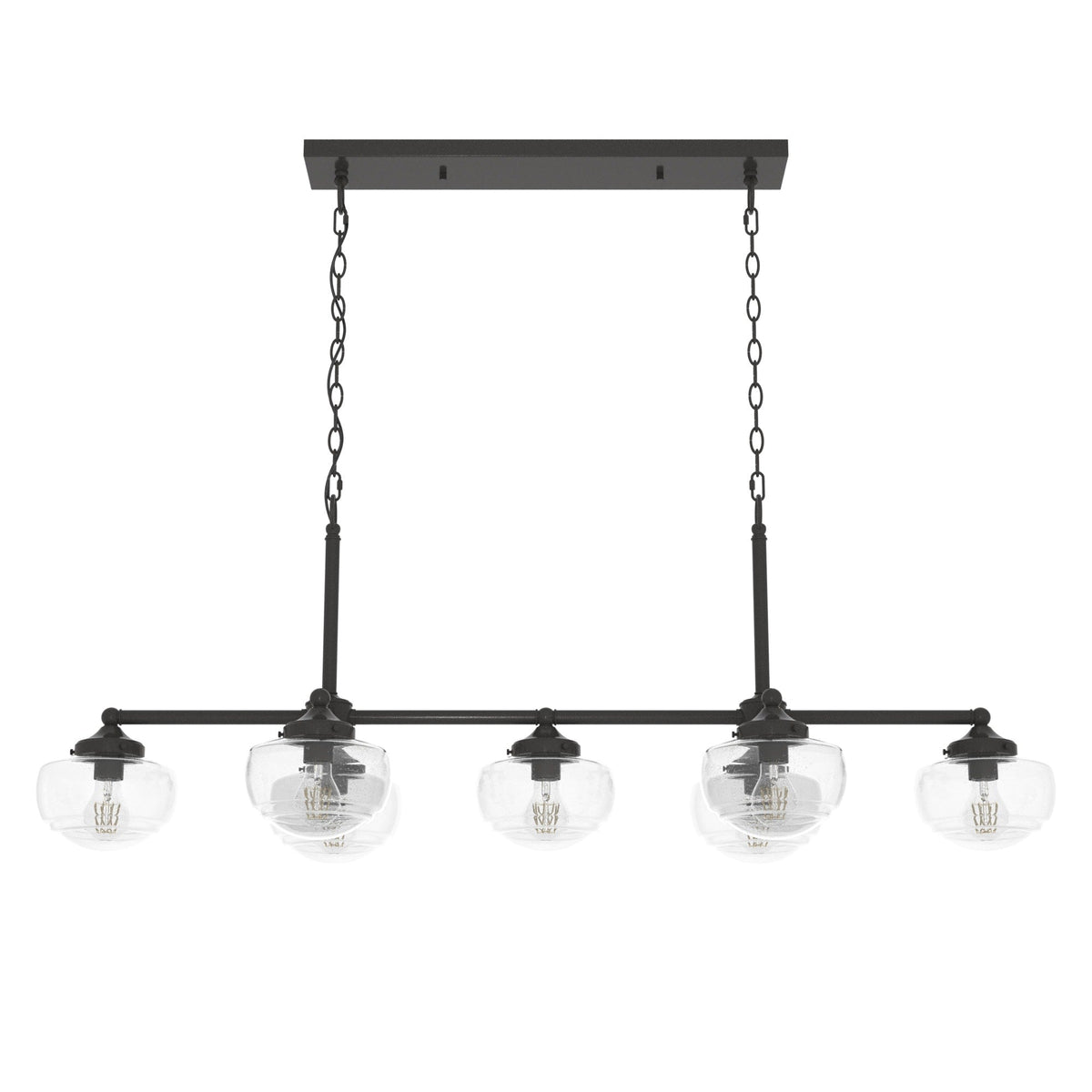Hunter Saddle Creek 7-Light Satin Bronze Transitional Led Chandelier