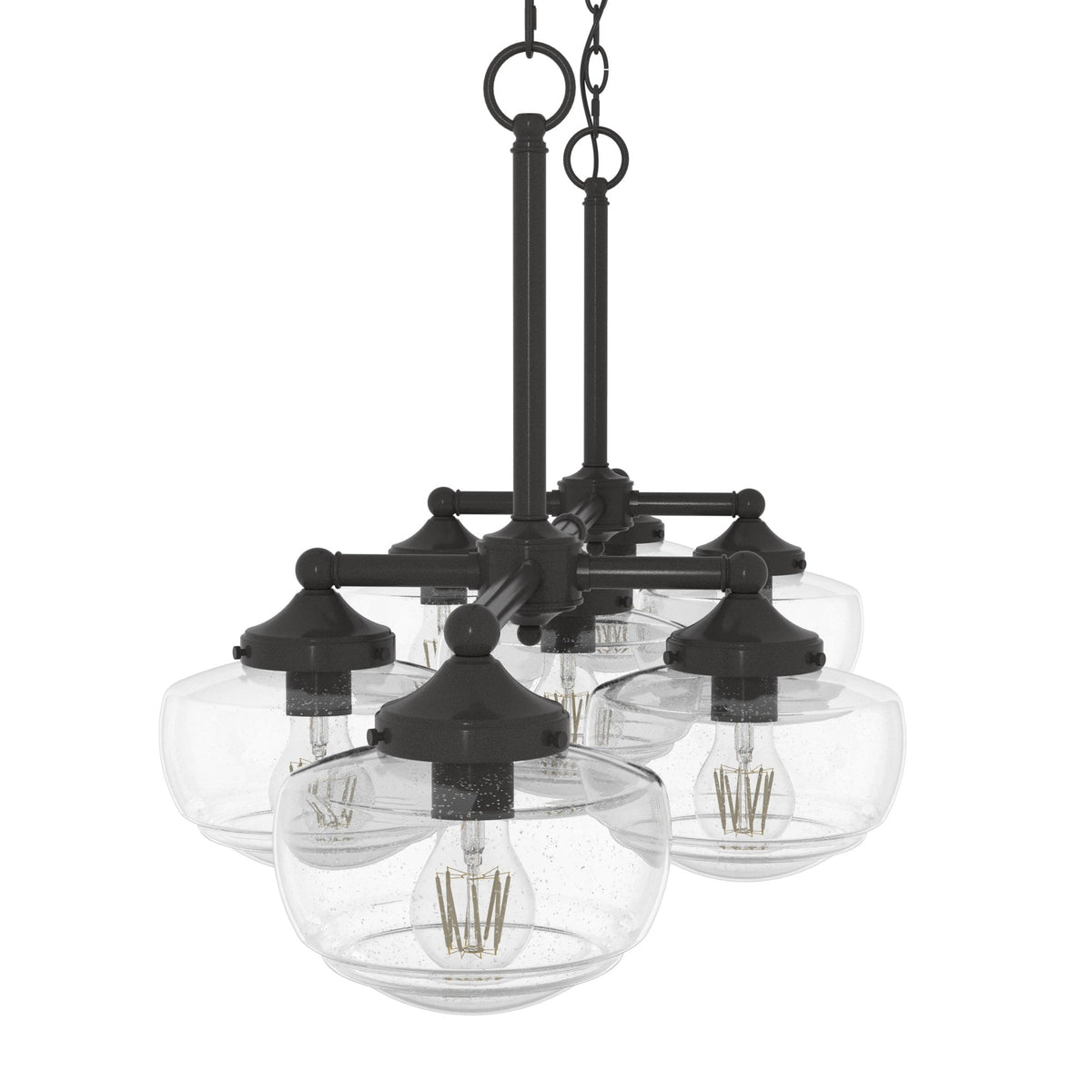 Hunter Saddle Creek 7-Light Satin Bronze Transitional Led Chandelier