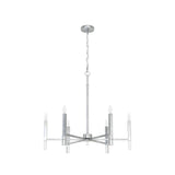 Hunter Sunjai 6-Light Brushed Nickel Modern/Contemporary Led Bare Bulb Chandelier