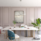 Hunter Sunjai 6-Light Brushed Nickel Modern/Contemporary Led Bare Bulb Chandelier