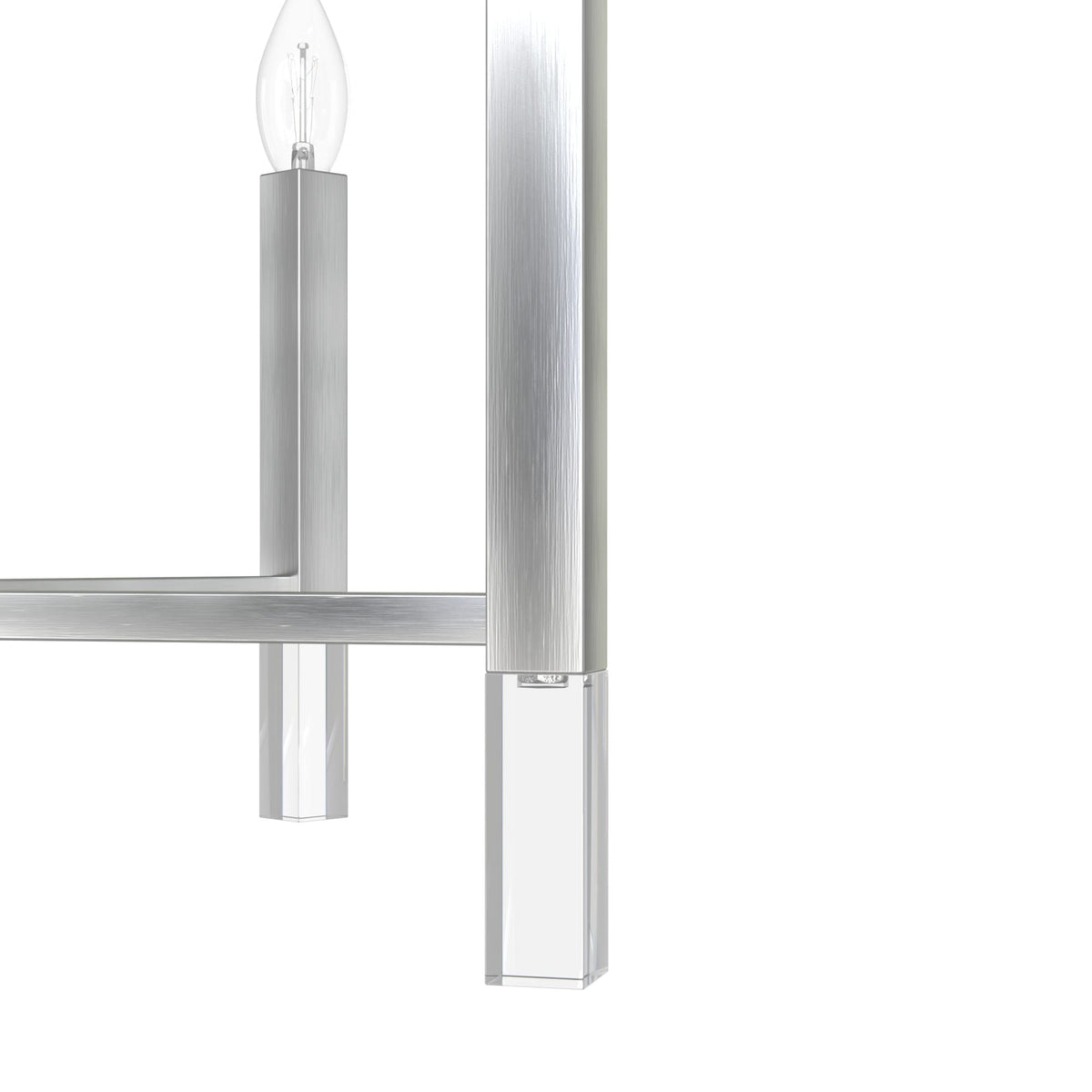 Hunter Sunjai 6-Light Brushed Nickel Modern/Contemporary Led Bare Bulb Chandelier