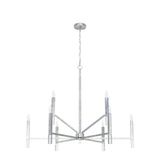 Hunter Sunjai 9-Light Brushed Nickel Modern/Contemporary Led Bare Bulb Chandelier