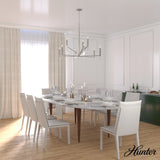 Hunter Sunjai 9-Light Brushed Nickel Modern/Contemporary Led Bare Bulb Chandelier