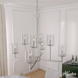 Hunter Kerrison 8-Light Brushed Nickel Transitional Led Chandelier