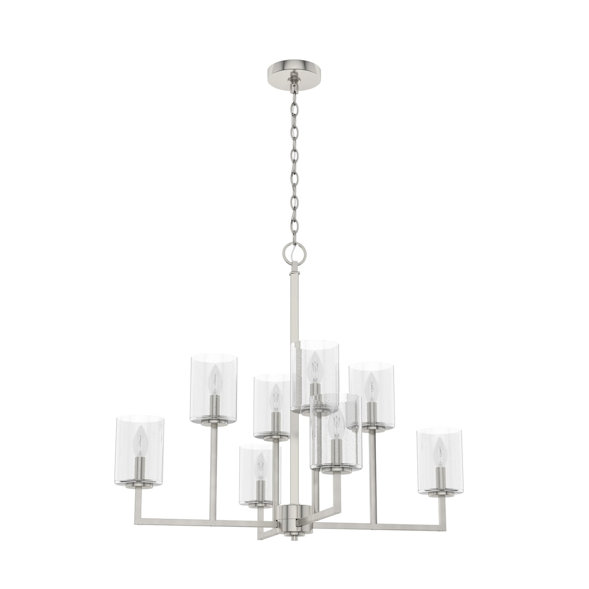Hunter Kerrison 8-Light Brushed Nickel Transitional Led Chandelier