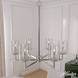 Hunter Kerrison 6-Light Brushed Nickel Transitional Led Chandelier