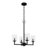 Hunter Kerrison 4-Light Satin Black Transitional Led Chandelier