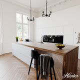 Hunter Kerrison 4-Light Satin Black Transitional Led Chandelier