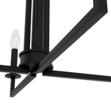 Hunter Bearden 4-Light Satin Black Transitional Led Bare Bulb Chandelier