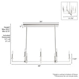 Hunter Bearden 8-Light Brushed Nickel Transitional Led Bare Bulb Chandelier