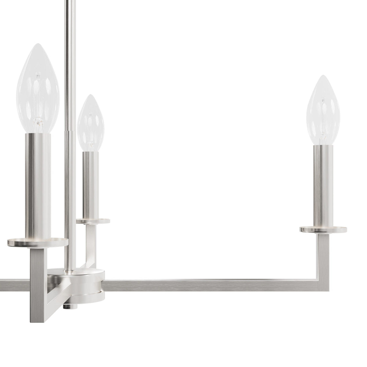 Hunter Bearden 8-Light Brushed Nickel Transitional Led Bare Bulb Chandelier