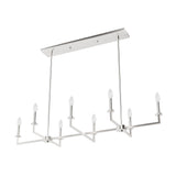 Hunter Bearden 8-Light Brushed Nickel Transitional Led Bare Bulb Chandelier