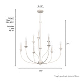 Hunter Southcrest 9-Light Distressed White Transitional Led Chandelier