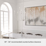 Hunter Southcrest 9-Light Distressed White Transitional Led Chandelier