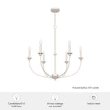 Hunter Southcrest 6-Light Distressed White Transitional Led Chandelier