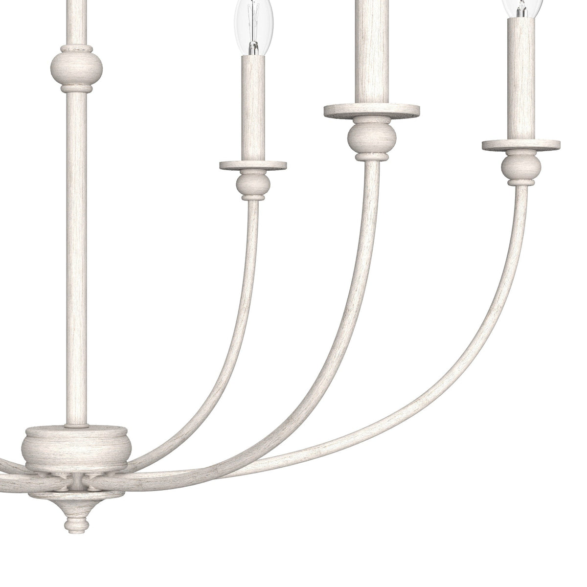 Hunter Southcrest 6-Light Distressed White Transitional Led Chandelier