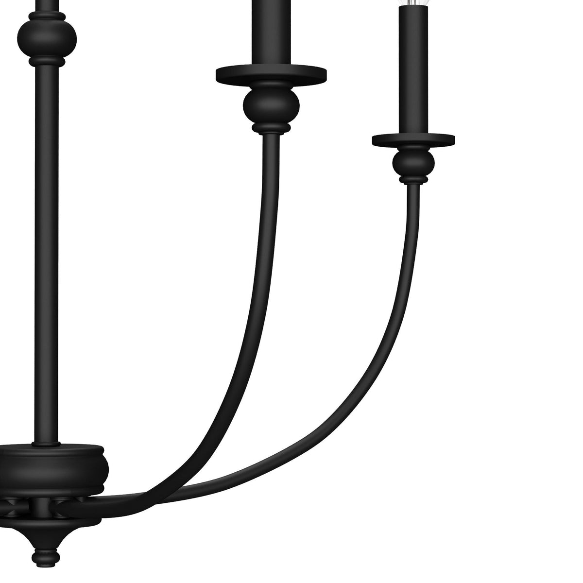 Hunter Southcrest 4-Light Matte Black Transitional Led Chandelier