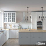 Hunter Southcrest 4-Light Matte Black Transitional Led Chandelier