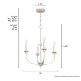 Hunter Southcrest 4-Light Distressed White Transitional Led Chandelier