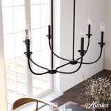 Hunter Southcrest 6-Light Matte Black Transitional Led Chandelier