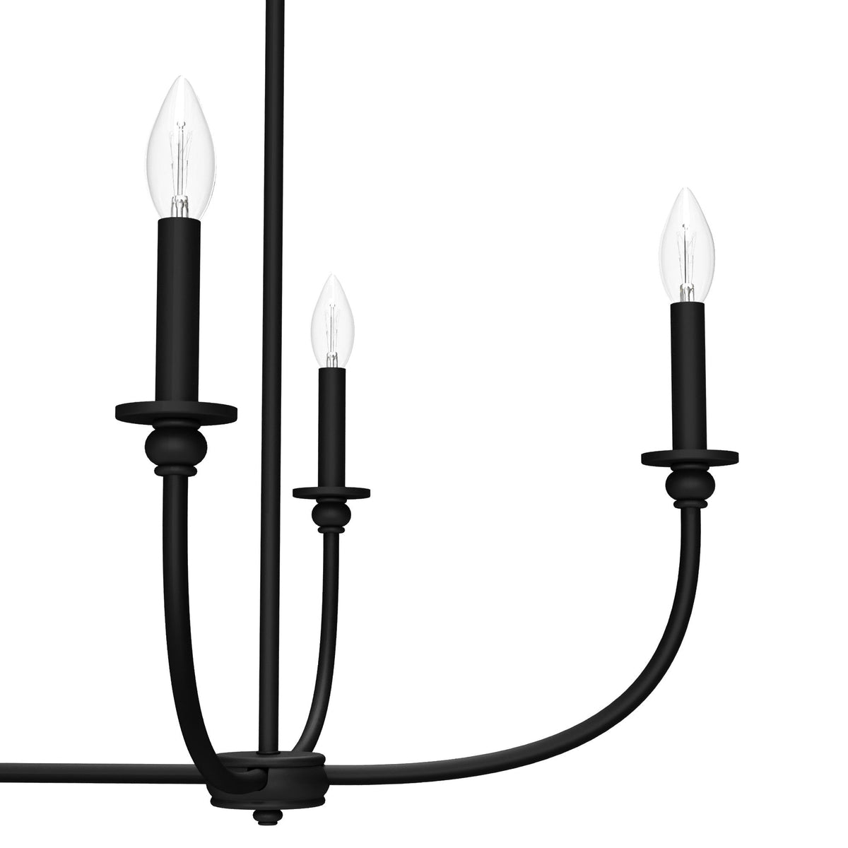 Hunter Southcrest 6-Light Matte Black Transitional Led Chandelier