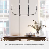Hunter Southcrest 6-Light Matte Black Transitional Led Chandelier