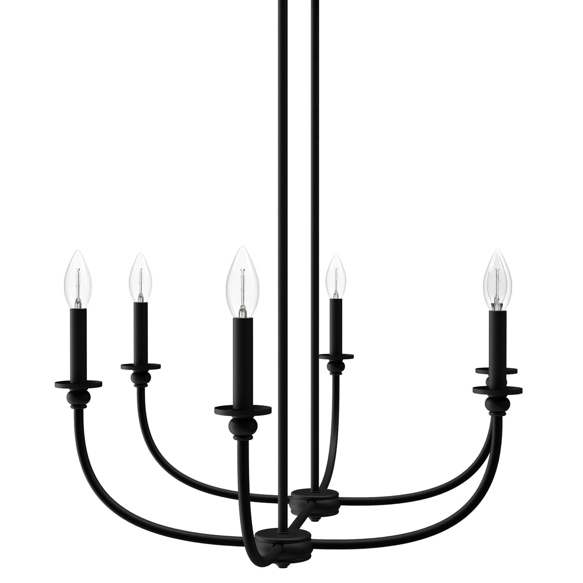 Hunter Southcrest 6-Light Matte Black Transitional Led Chandelier