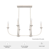 Hunter Southcrest 6-Light Distressed White Transitional Led Chandelier