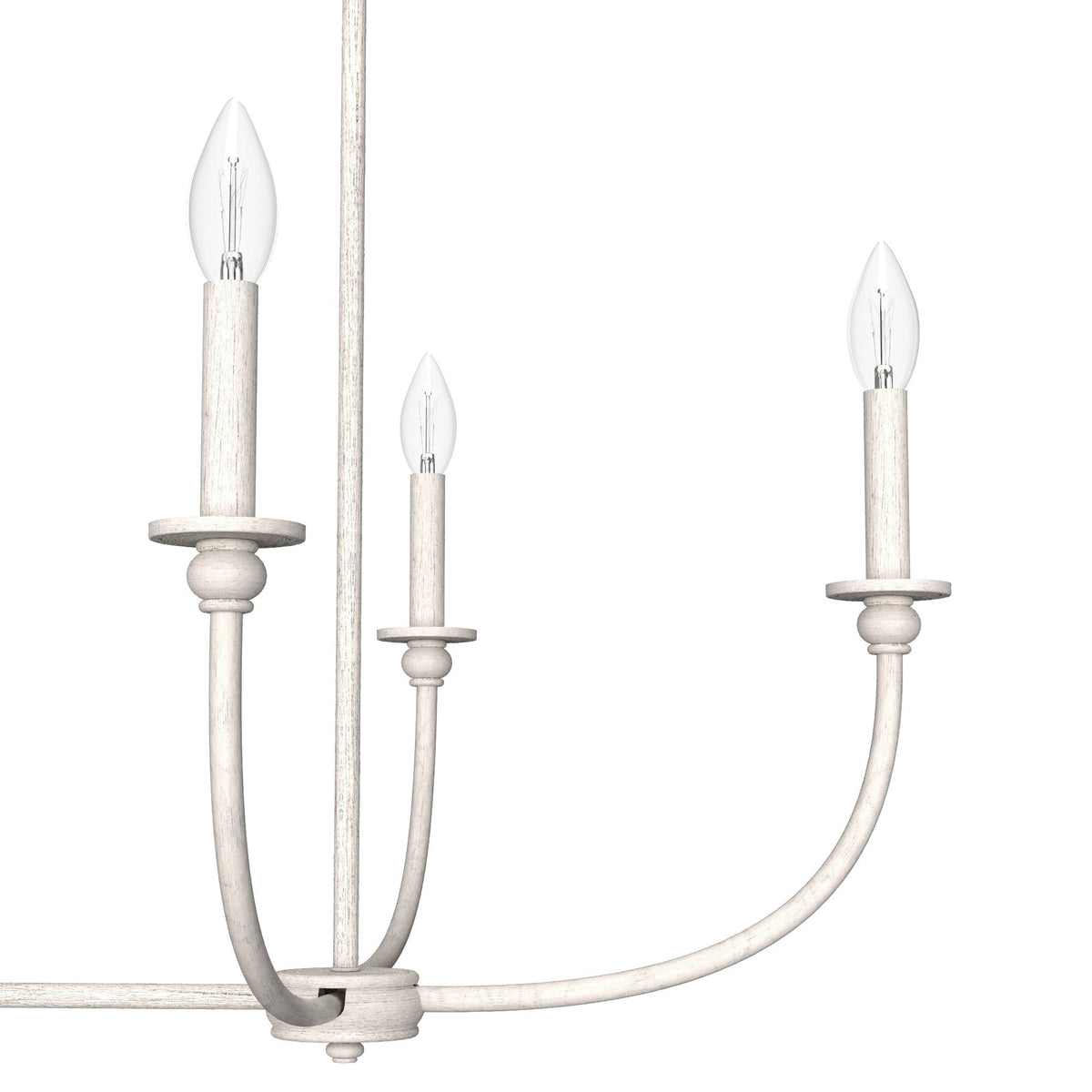 Hunter Southcrest 6-Light Distressed White Transitional Led Chandelier