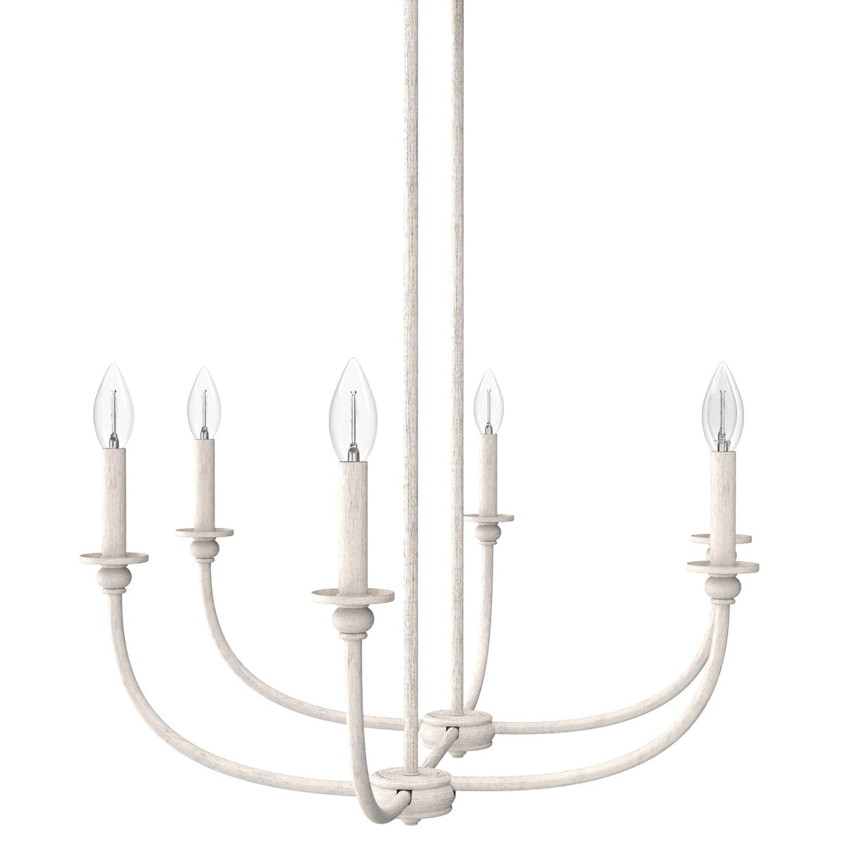Hunter Southcrest 6-Light Distressed White Transitional Led Chandelier