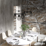 Hunter Starklake 3-Light Matte Bronze Industrial Led Cage Chandelier