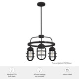 Hunter Starklake 3-Light Matte Bronze Industrial Led Cage Chandelier