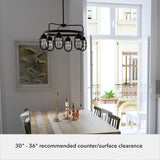 Hunter Starklake 6-Light Matte Black Industrial Led Cage Chandelier