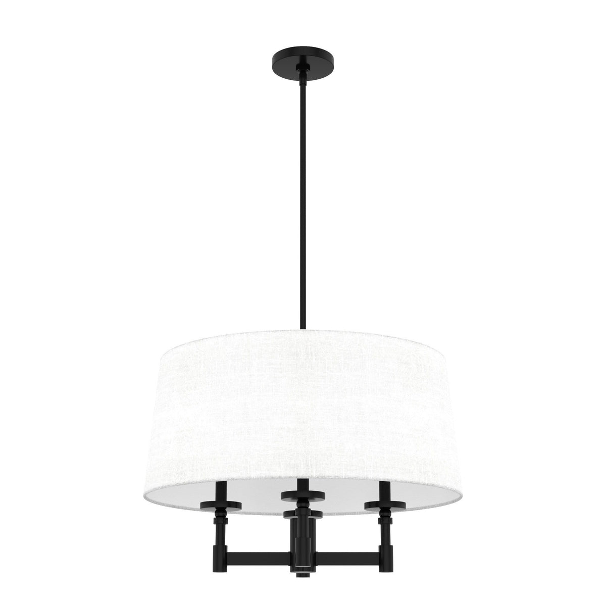 Hunter Briargrove 4-Light Matte Black Transitional Led Chandelier