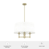 Hunter Briargrove 4-Light Satin Transitional Led Chandelier