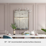 Hunter Xidane 6-Light Brushed Nickel Mid-century Led Crystal Chandelier
