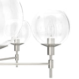 Hunter Xidane 6-Light Brushed Nickel Mid-century Led Crystal Chandelier