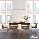 Hunter Xidane 5-Light Brushed Nickel Mid-century Led Crystal Chandelier