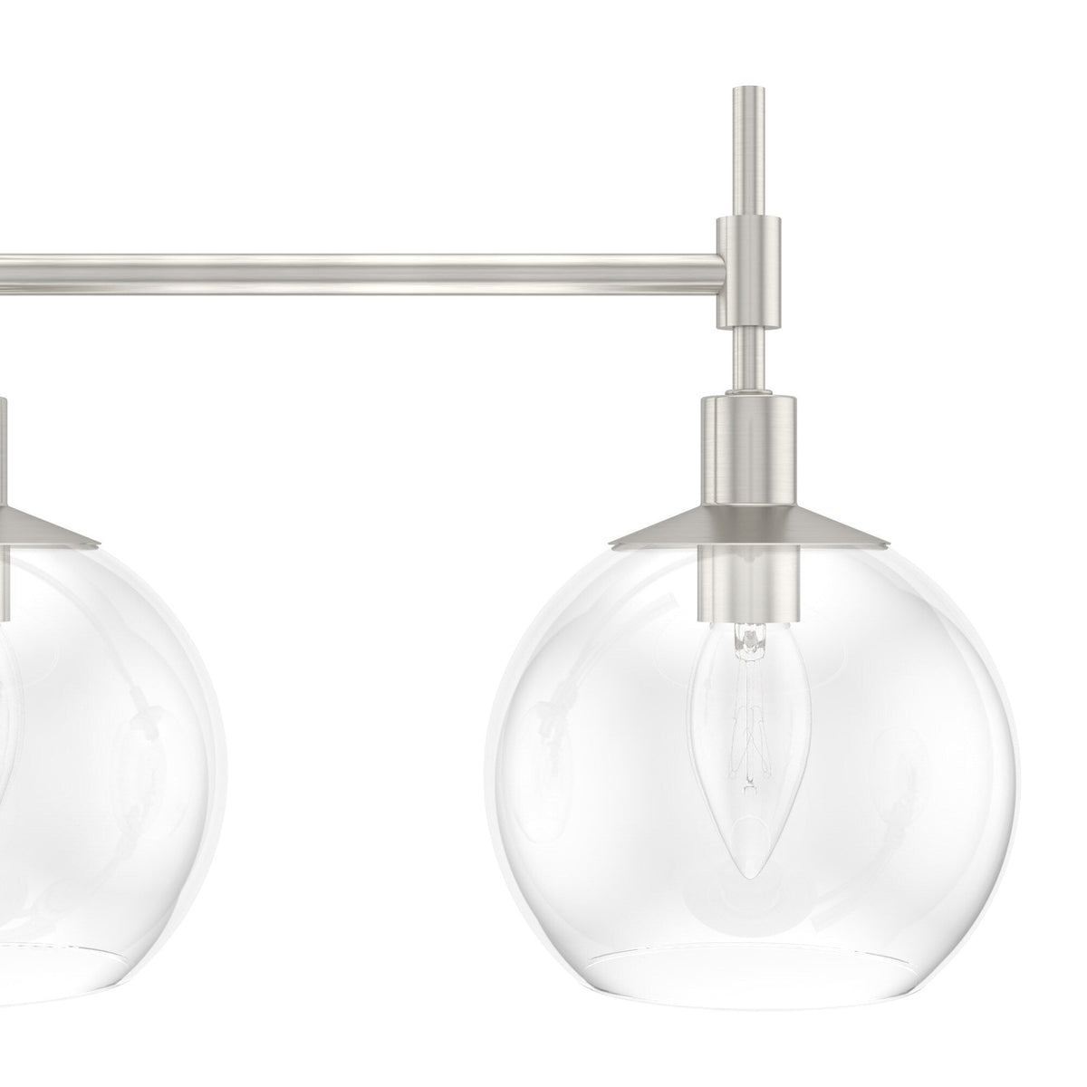 Hunter Xidane 5-Light Brushed Nickel Mid-century Led Crystal Chandelier