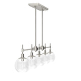 Hunter Xidane 5-Light Brushed Nickel Mid-century Led Crystal Chandelier
