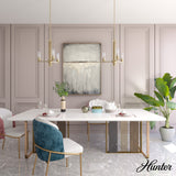 Hunter Gatz 3-Light Satin Gold Modern/Contemporary Led Chandelier