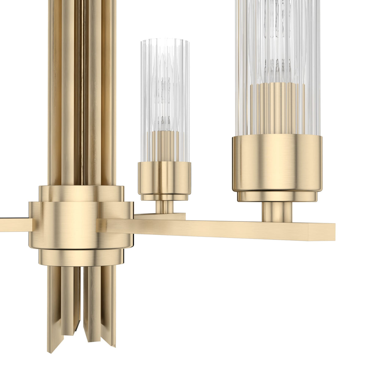 Hunter Gatz 3-Light Satin Gold Modern/Contemporary Led Chandelier