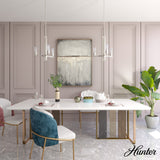 Hunter Gatz 3-Light Brushed Nickel Modern/Contemporary Led Chandelier