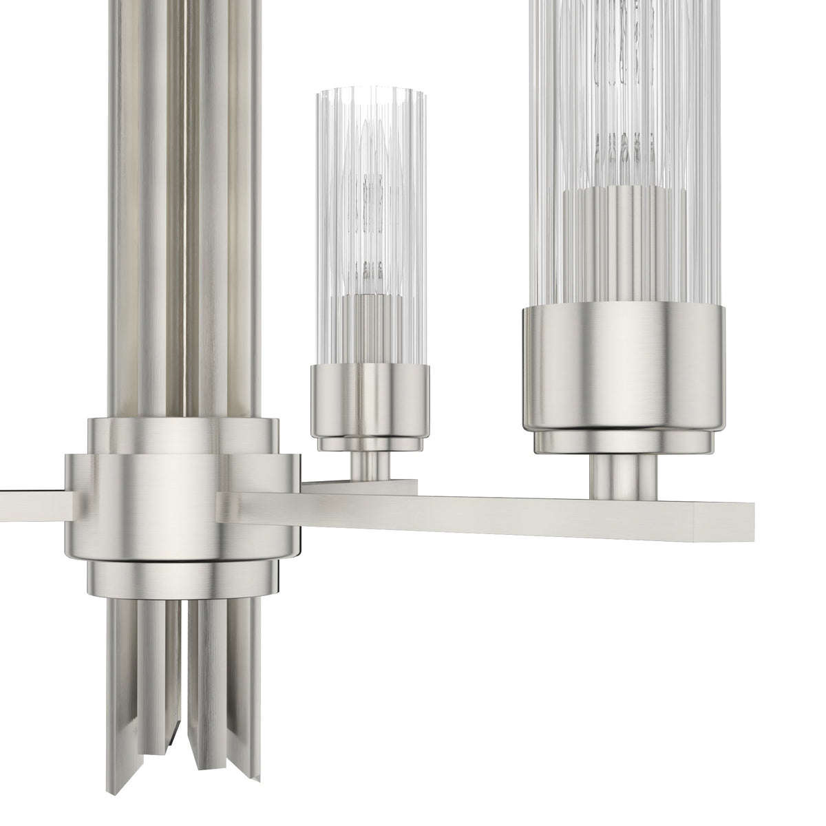 Hunter Gatz 3-Light Brushed Nickel Modern/Contemporary Led Chandelier