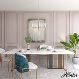 Hunter Gatz 5-Light Brushed Nickel Modern/Contemporary Led Chandelier