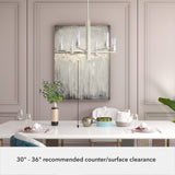 Hunter Gatz 6-Light Brushed Nickel Modern/Contemporary Led Chandelier