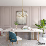 Hunter Gatz 9-Light Satin Gold Modern/Contemporary Led Chandelier