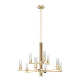 Hunter Gatz 9-Light Satin Gold Modern/Contemporary Led Chandelier