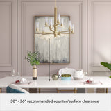 Hunter Gatz 9-Light Satin Gold Modern/Contemporary Led Chandelier